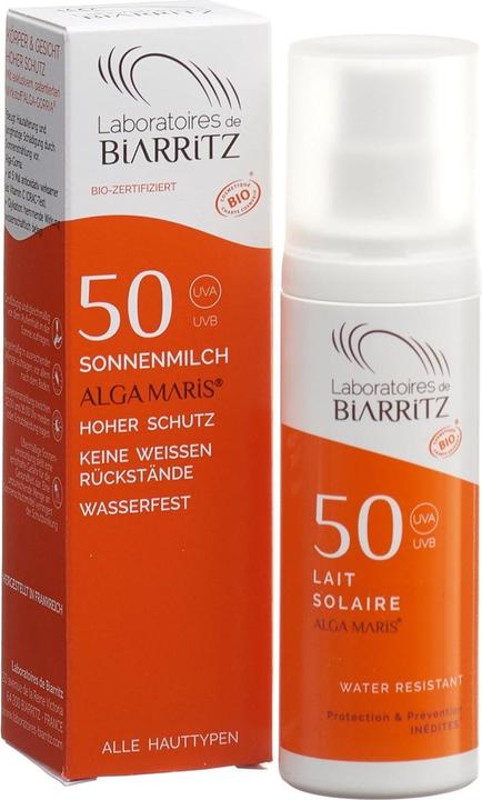 Actual product image Laboratoires de Biarritz Sun Milk (Suntan lotion, SPF 50, 100 ml, 168 g)