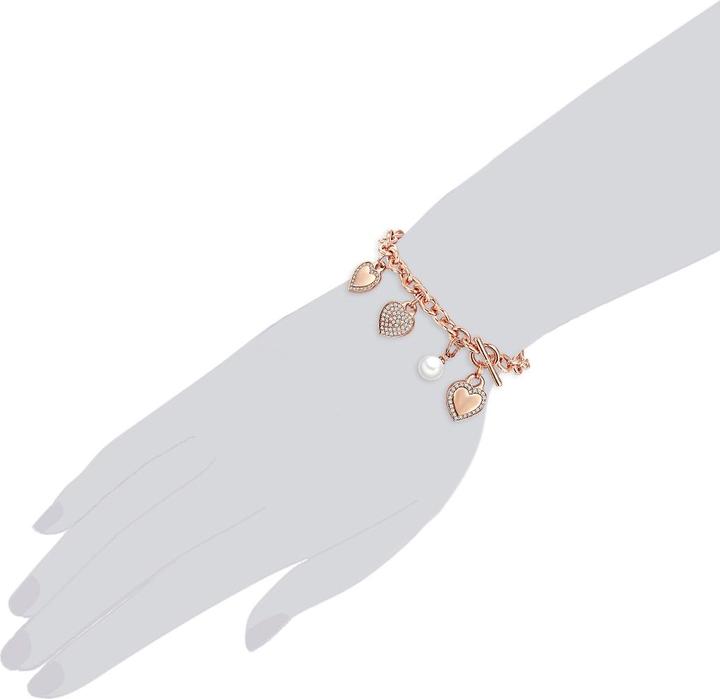 Image du produit Lulu & Jane Coeur femme laiton zirconium perle de culture or rose 19,0 cm - 29719 (19 cm, Laiton)