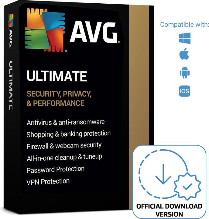 Immagine prodotto Avast AVG Ultimate (10 Utente, 10 Dispositivi/Utenti, 12 mesi)