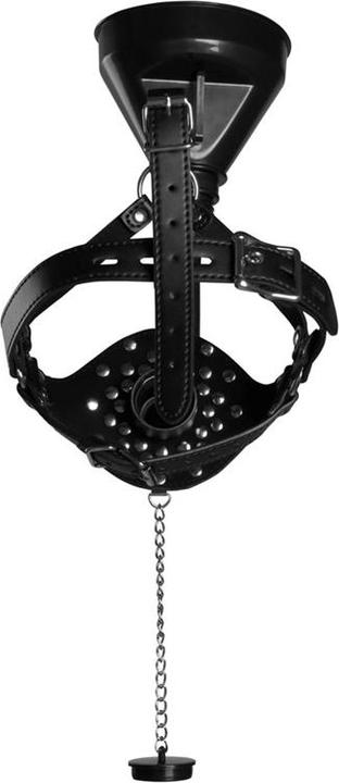 Actual product image Ouch! Open Mouth Gag Head Harness with Funnel