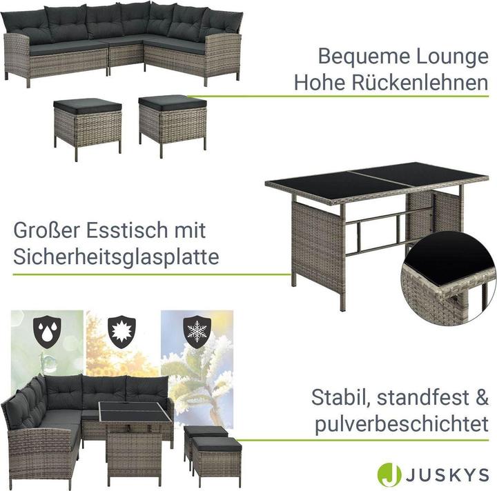 Image du produit Juskys Polyrattan Lounge