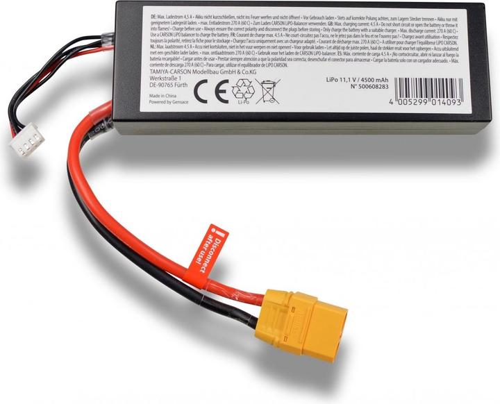 Produktbild Carson 11,1V/4500mAh 60C LiPo Akku XT90 (11.10 V, 4500 mAh)