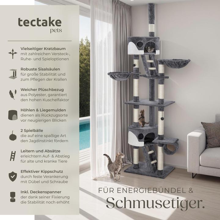 Produktbild tectake Hansi (260 cm, Grau/Weiss)