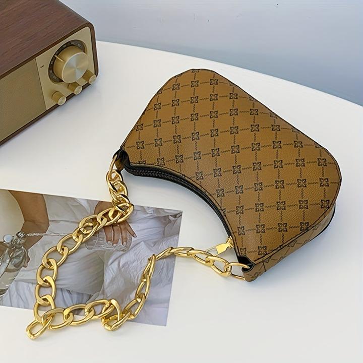 Produktbild Only-Bags.Store Retro bedruckte klassische Unterarmtasche, einfache Umhängetasche, lässige Handtasche, Shopping