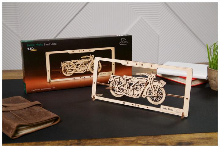 Immagine prodotto Ugears 70194 Indie Moto 2.5D Puzzle - Indie Moto 2.5D Puzzle