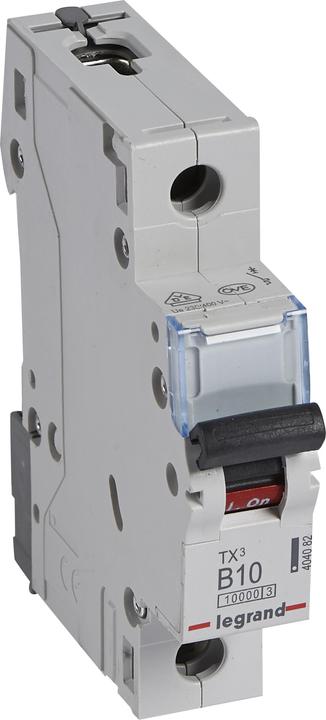 Produktbild Legrand Überstromschalter 1P B 10A 10 kA AC S311 TX3 (404082)