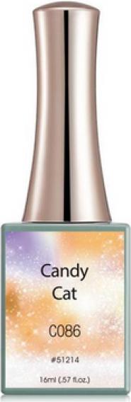 Image du produit Canni Vernis en gel Candy Cat C086 UV/LED (Orange scintillant, Vernis à ongles effet gel)