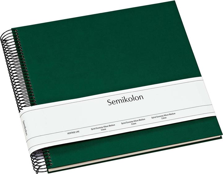 Actual product image Semikolon Photo album 23 x 24.5 cm dark green, 40 cream white pages (10 x 15 cm, 9 x 13 cm)