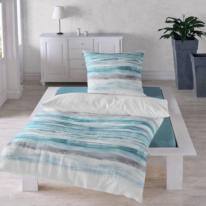 Produktbild Traumschlaf Wellen (Bettwäsche Set, 160x210 cm + 65x100 cm)