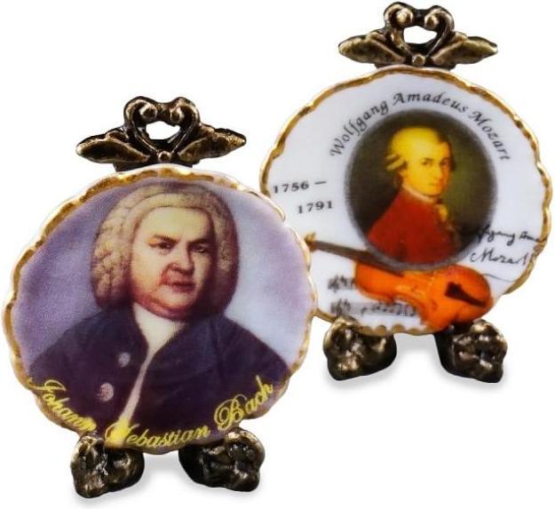 Immagine prodotto Reutter 001.400/0 - Placche da parete "Mozart/Bach", miniatura
