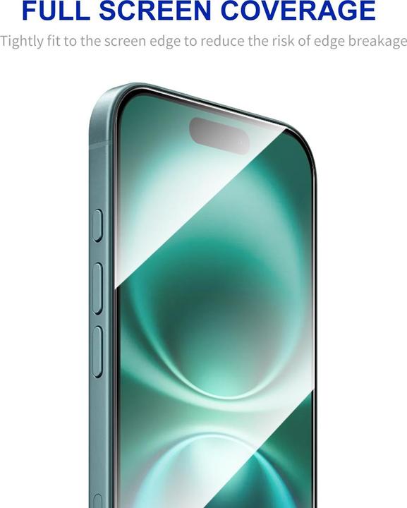 Actual product image Enkay Easy Glass armoured glass screen protector (1 Piece, Apple iPhone 16)