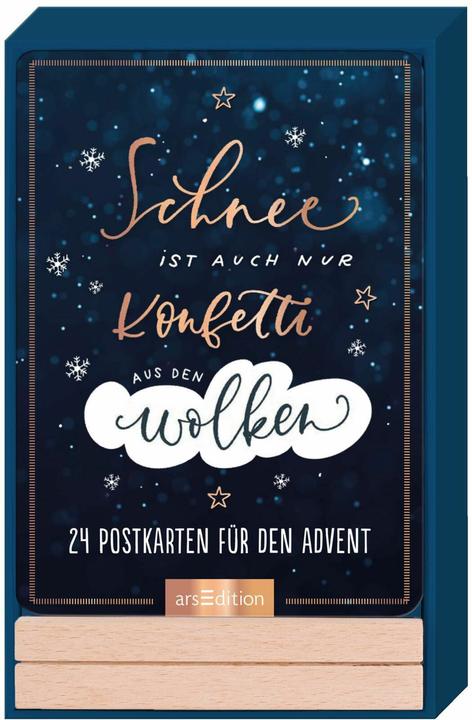 Produktbild Adventskalender Schnee ist auch nur Konfetti aus den Wolken - 24 Sprüche-Postkarten in schönem Handl