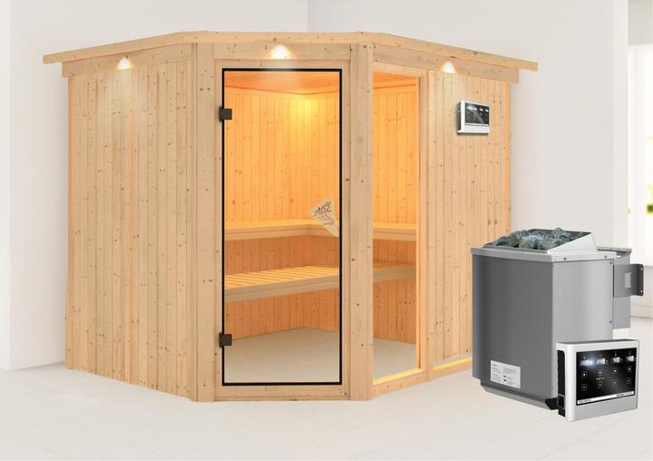 Produktbild Karibu Fiona 3 mit Dachkranz (9 KW Bio externe Steuerung)