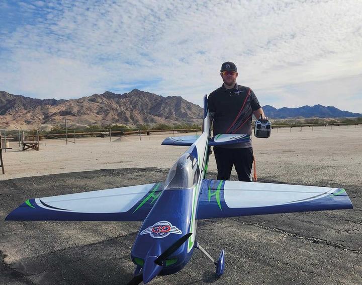 Produktbild AJ Aircraft Laser 93" 230z ARF Blau Kunstflugmodell (Kunstflug)