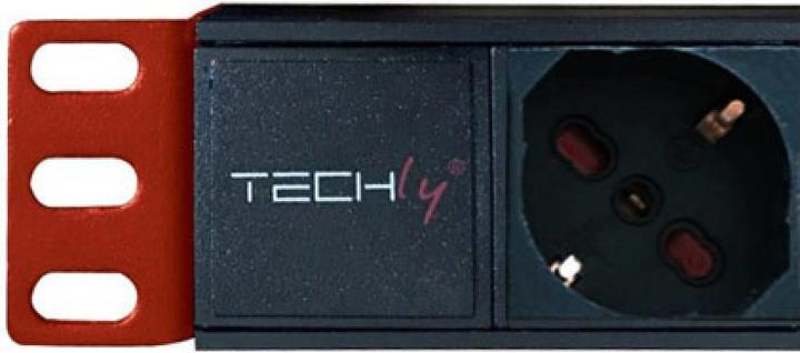 Actual product image Techly I-CASE STRIP-81V2 Power Distribution Unit (PDU) 8 AC outlets 1U