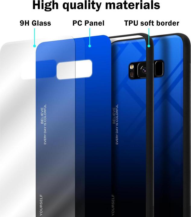 Productafbeelding Cadorabo TPU 2 kleuren glasdekking (Samsung Galaxy S8+)