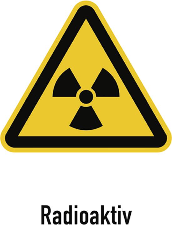 Actual product image Moravia Warning sign Radioactive Aluminium, 210x297 mm
