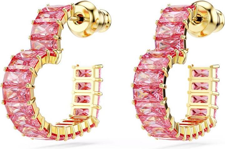 Immagine prodotto Swarovski Matrix Kreolen Baguette Schliff Herz Klein Rosa Gold (Metallo Swarovski)