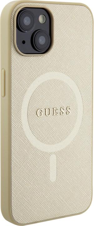 Actual product image Guess GUHMP15SPSAHMCB iPhone 15 6.1" złoty/gold hardcase Saffiano MagSafe (Apple iPhone 15)