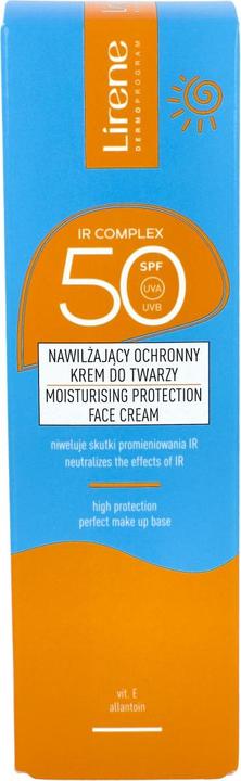 Image du produit Lirene Crème solaire hydratante protectrice pour le visage Spf50 40Ml (Crème solaire visage, SPF 50, 40 ml)