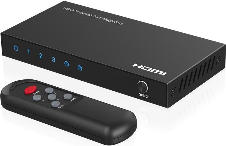 Immagine prodotto MicroConnect Switch HDMI 4K@60Hz 3x1, HDCP