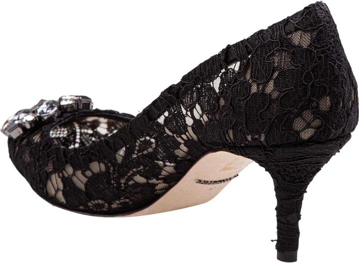 Immagine prodotto Dolce & Gabbana bellucci black lace pumps with crystal application (36)