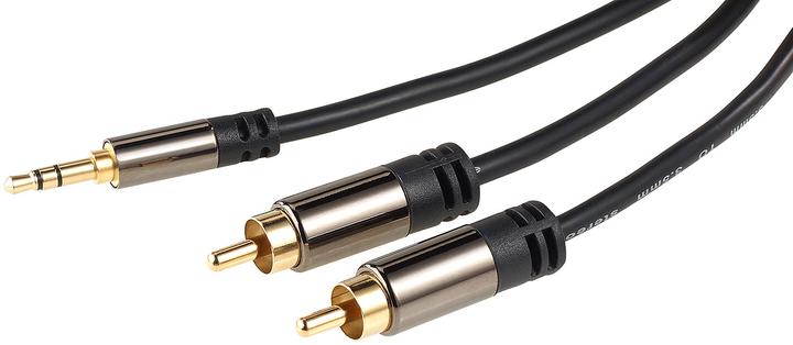 Produktbild Auvisio Premium-Stereo-Kabel (3,5-mm- auf 2 Cinch-Stecker) (10 m, 3.5mm Klinke (AUX), Cinch)