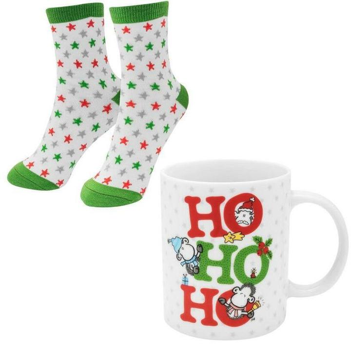 Actual product image Sheepworld Fan merchandise cup-sock set Ho Ho Ho size 36 - 40 (Single pack, 36 - 40)