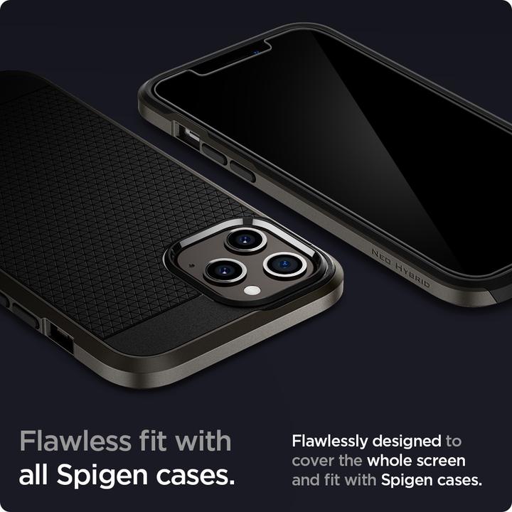Actual product image Spigen Glas tR EZ Fit(2Pack) (2 Piece, Apple iPhone 12 Pro Max)