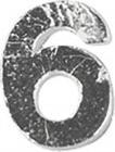 Actual product image Rayher Wax numbers -6-, silver, 2 pieces