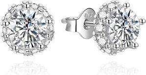 Image du produit Agato Élégants boucles d'oreilles en argent avec zircons AGUP3476