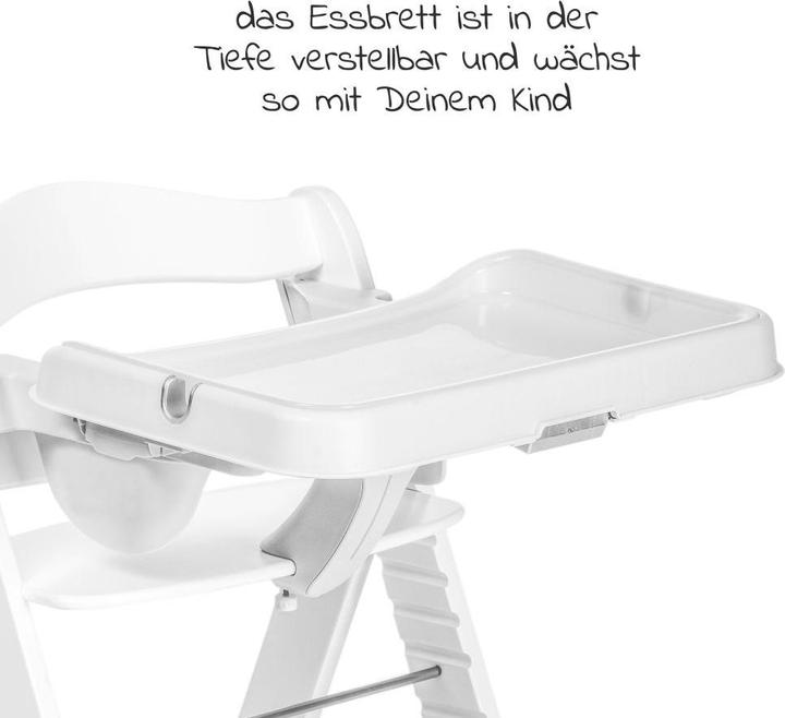 Actual product image Hauck Highchairs Highchair Alpha Plus White in economy set incl. seat cushion (Highchair)