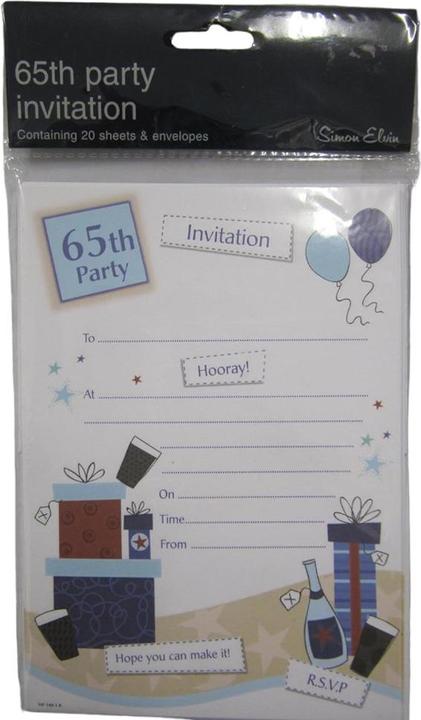 Produktbild Simon Elvin Einladungen zum 65. Geburtstag (20er Pack) (20 Stk.)