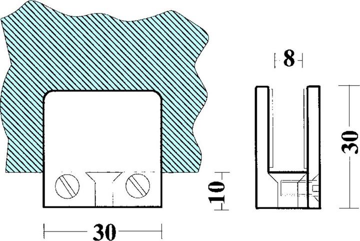 Image du produit Werkstarck Pinces pour le verre 30/30mm chromées po (1 pcs)
