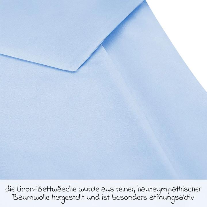 Produktbild Makian Babybettwäsche & Bettsets Bettwäsche 80 x 80 cm - Uni Hellblau
