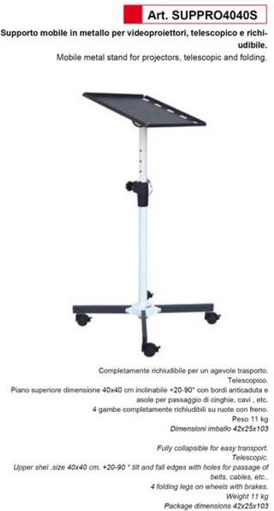 Produktbild OMB Beamer Stand schwarz/weiss, Tragkraft 20 kg