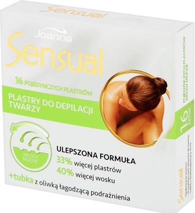 Produktbild Joanna Sensual Facial Hair Removal Patches Strong 16Pcs + Soothing Olive (Körperlotion, 10 ml)