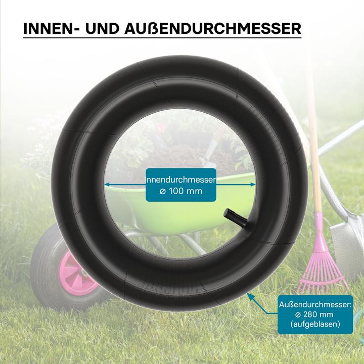 Actual product image Wiltec Inner tube for lawn mower tyre 11X4.00-4 with straight valve stem garden tractor (Lawn mower, Garden machinery spare parts)