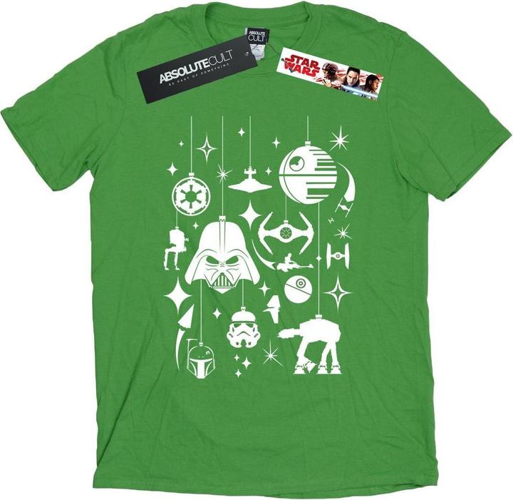 Actual product image Star Wars Womens/Ladies Christmas Decorations Cotton Boyfriend T-Shirt (L)