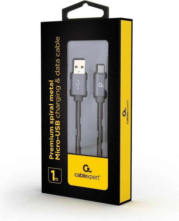 Immagine prodotto Gembird CC-USB2S-AMMBM-1M-BG Cavo USB USB 2.0 Micro USB B USB A Grigio (1 m, USB 2.0)