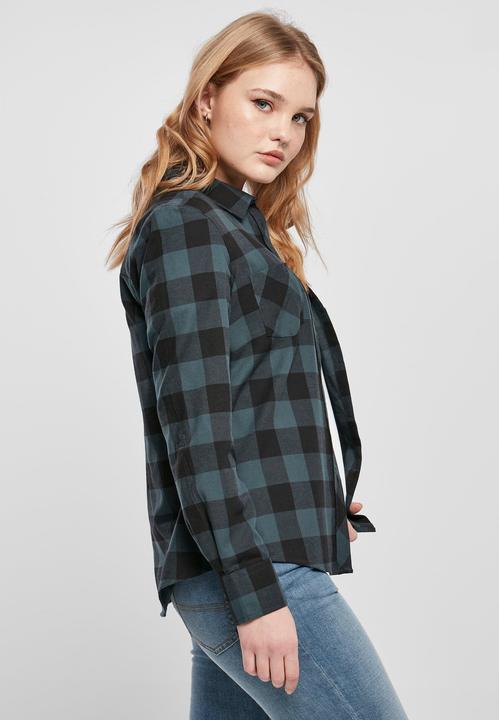 Actual product image Urban Classics Ladies Turnup Checked Flannel Shirt - 1180 (XXL)