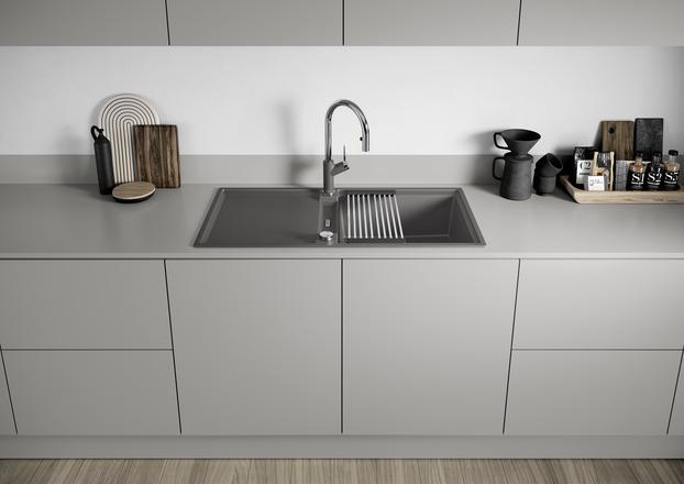 Produktbild Blanco ADIRA XL 6 S | SILGRANIT schwarz | Einbauart: Einbau von Oben | reversibel | mit Ablauffernbe (100 cm, 50 cm)