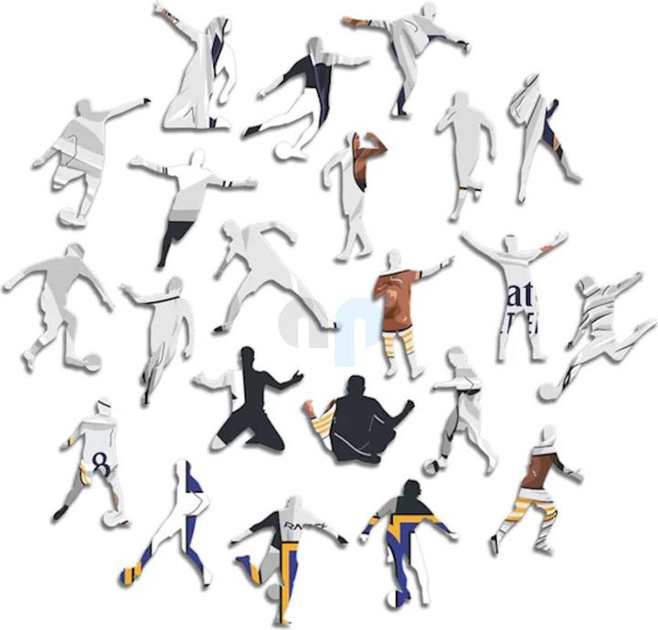 Actual product image Iconic Real Madrid CF - 5 Players - Wooden Puzzle Size M (270 pieces) (270 pieces)