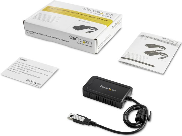 Produktbild StarTech USB To VGA External Video Card (VGA, USB 2.0, 8.80 cm)