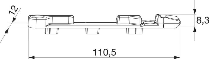 Image du produit Maco Gâche basculante PVC 12/20-13, ALUPLAST/REHAU/SCHÜCO, gauche, argent (1 pcs)