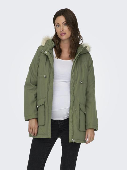 Produktbild Only Maternity Kapuze mit abnehmbarem Kunstfell-Rand Maternity Parka Langer Parka (S)