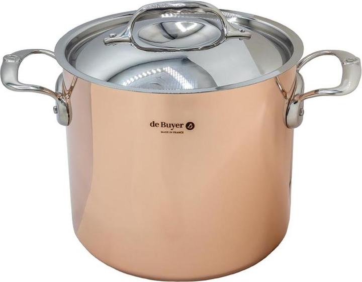 Actual product image de Buyer Prima Matera cooking pot induction, with lid (20 cm, Pot, Copper, Stainless steel)