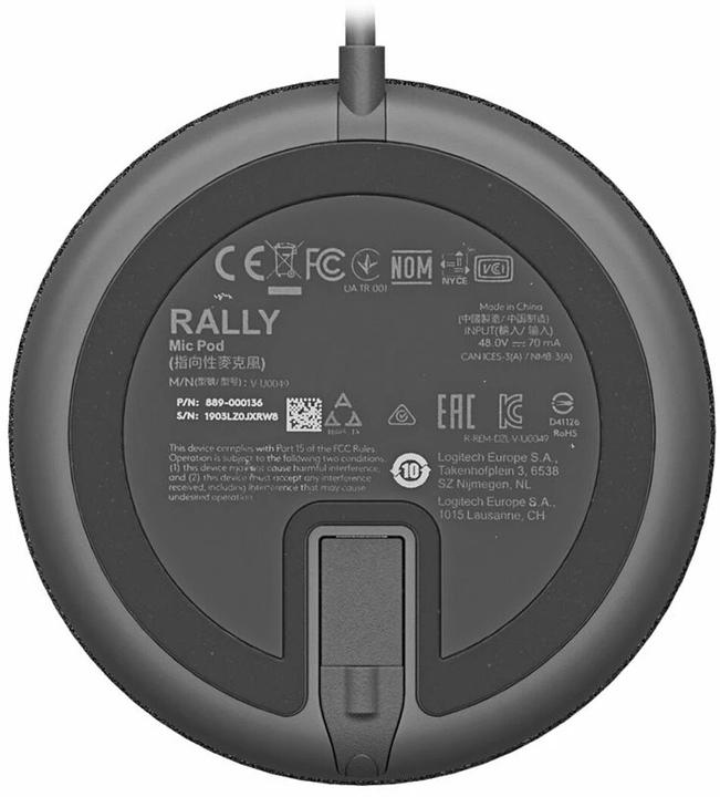 Actual product image Logitech Rally Mic Pod