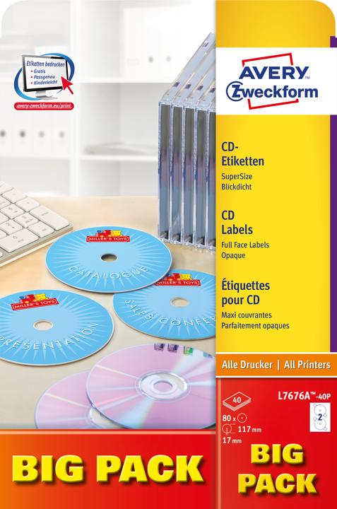 Image du produit Avery Étiquettes CD SuperSize
