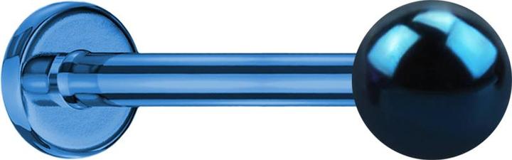 Image du produit Star Piercing Micro Labret bleu foncé avec boule (Acier chirurgical 316L, sans laiton)